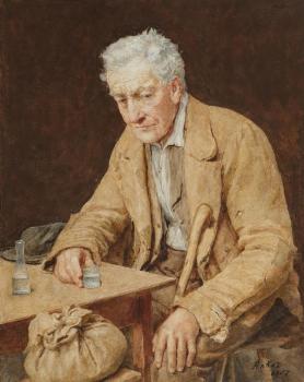 Albert Anker : The absinthe drinker